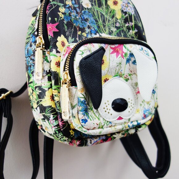 Betsey Johnson Dog/Puppy Floral Multicolor Mini Backpack NWOT! - Picture 6 of 10